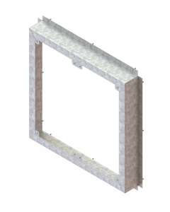Frame For Shutter Exhaust FF091 150mm Galv unassembled